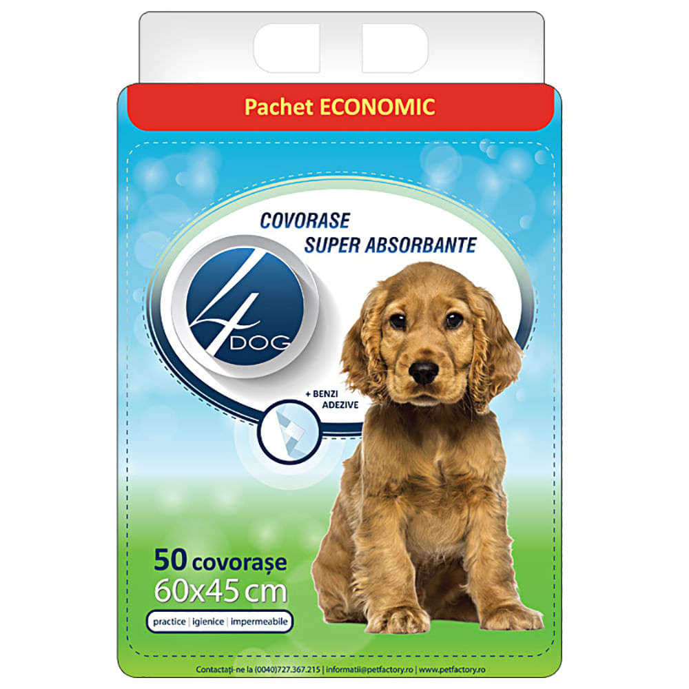 Bookkeeper new Zealand inference Covorase 4Dog absorbante pentru caini, 60 x 45 cm - Auchan online