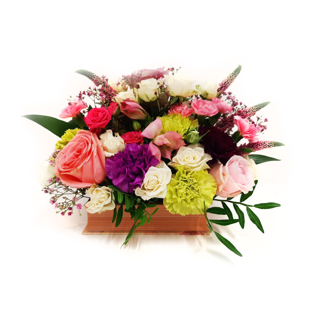 effective belt Berri Aranjament floral in cutie tip carte - Auchan online