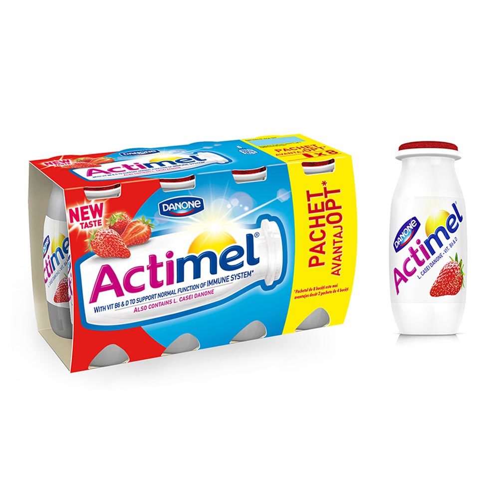 Chairman And team Reverse Iaurt Actimel cu capsuni 8 x 100 g - Auchan online